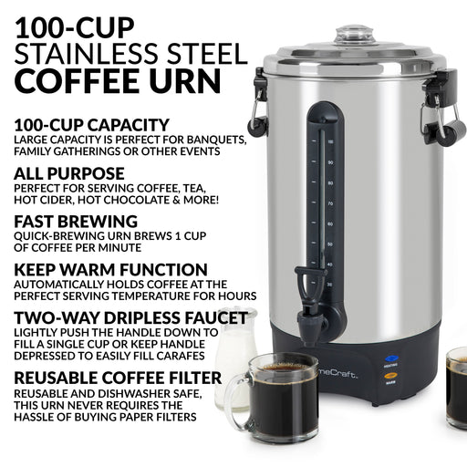 HomeCraft 3-Quart Black Café' Ice Iced Coffee and Tea Brewing System -  9891966