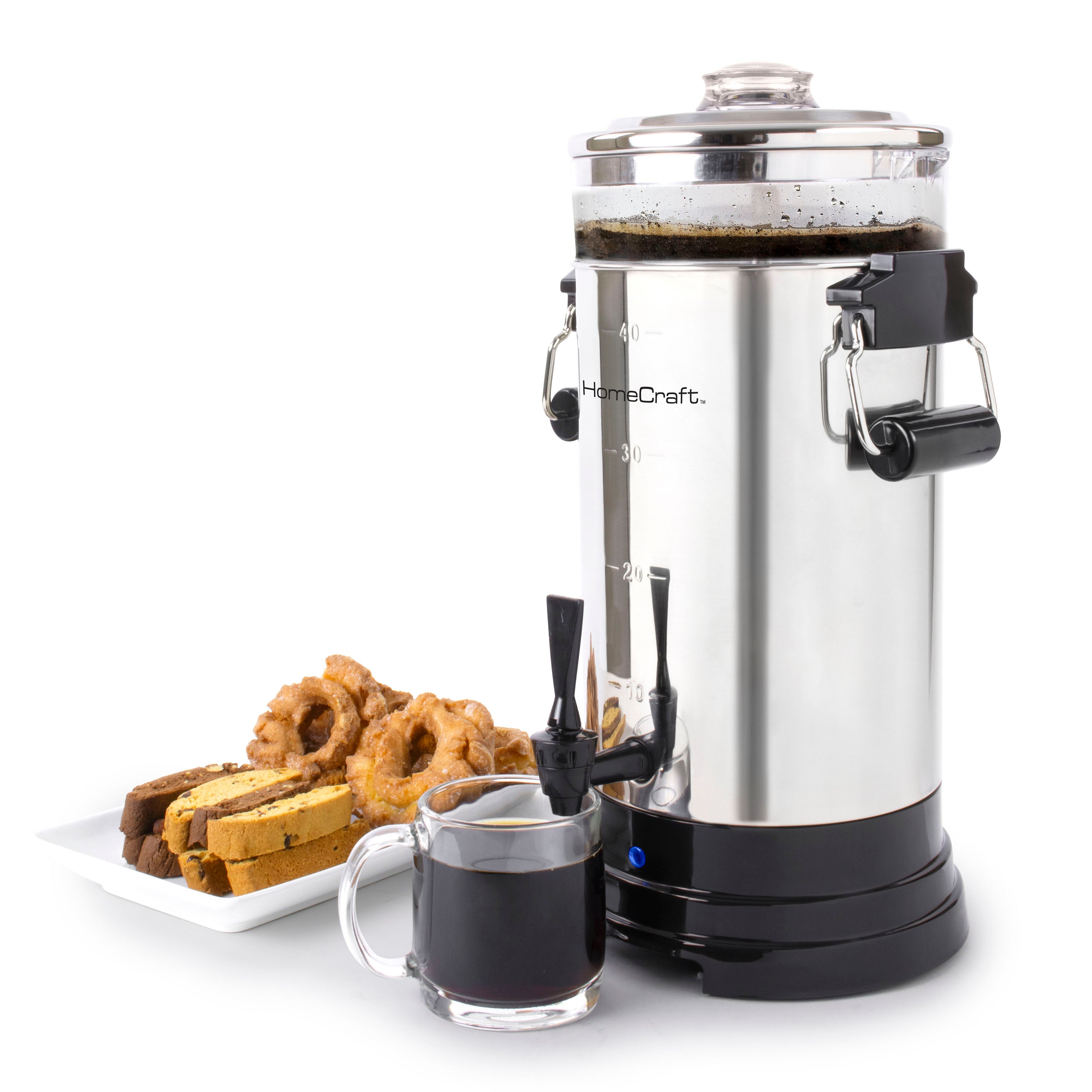 HomeCraft Quick-Brewing 1000-Watt Automatic 45-Cup Coffee Urn