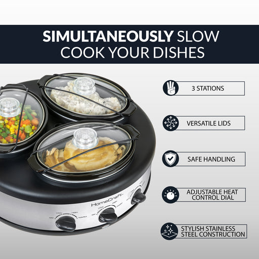3-Station Slow Cooker Buffet - Meal Planning Mommies