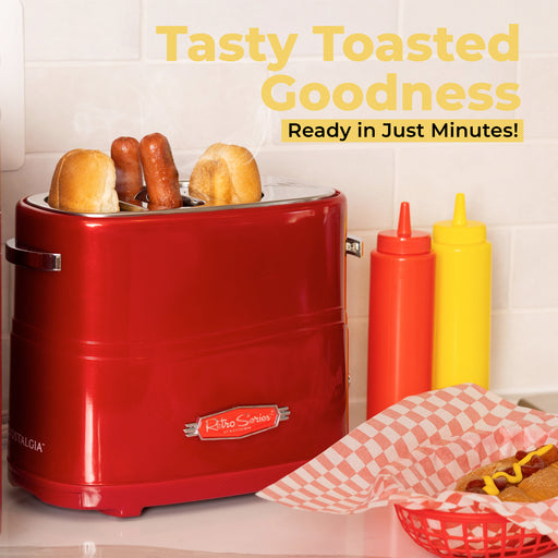 Best Buy: Americana Retro 2-Hot Dog Toaster Red ECT-542R