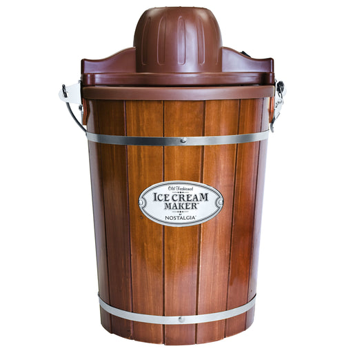 Nostalgia 4-Quart Electric Wood Bucket Ice Cream Maker - 9469004