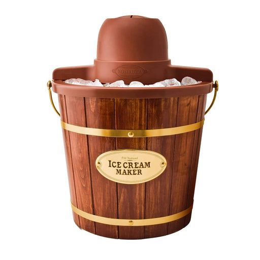 Elite Gourmet EIM402# Old Fashioned 4 Quart Vintage Wood Bucket