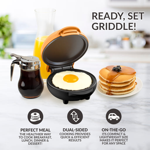 DASH Mini Maker Electric Round Griddle for Individual Pancakes, Cookies,  Eggs & other on the go Breakfast, Lunch & Snacks with Indicator Light +