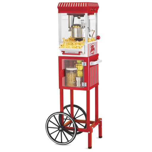 Nostalgia NKPCRTCD8IVY 53 Popcorn Cart with Candy Dispenser 