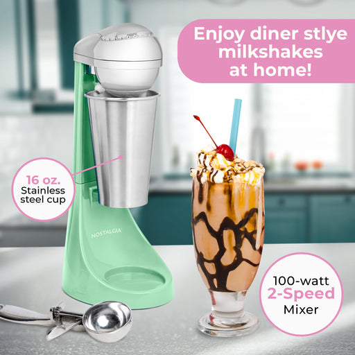 OUKANING 100W Electric Milkshake Maker Home Drink Mixer Stainless