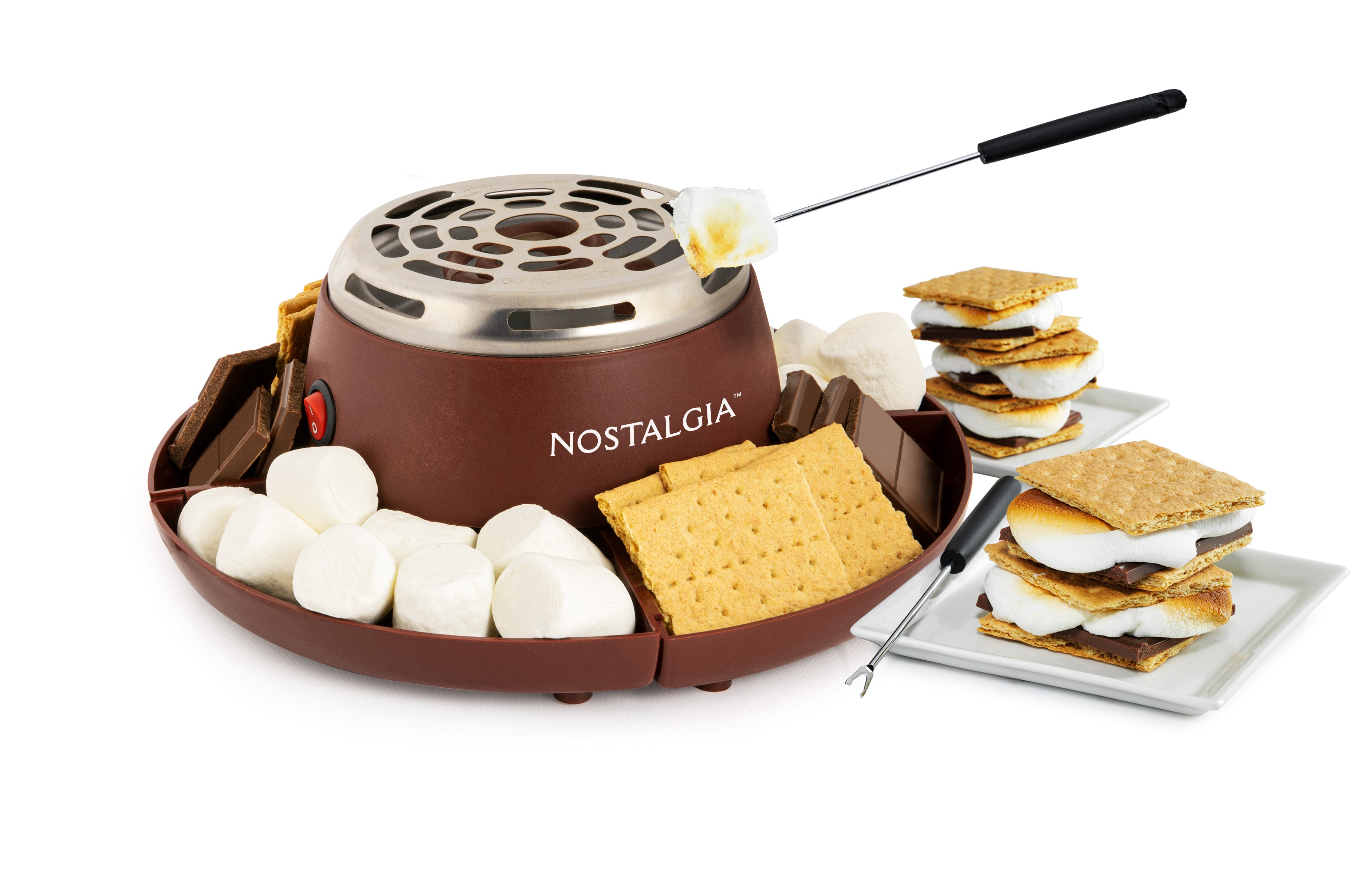 Nostalgia Retro 32-Ounce Hot Chocolate, Milk Frother, Cappuccino, Mocha, Latte  Maker and Dispenser