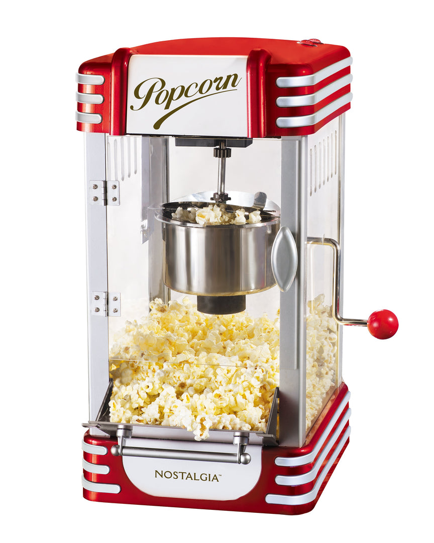 10 Cup Table-Top Popcorn Maker, Retro Red – Nostalgia