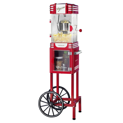 Nostalgia 10 oz Professional Popcorn and Concession Cart, 59 in Tall, Red,  CCP610 