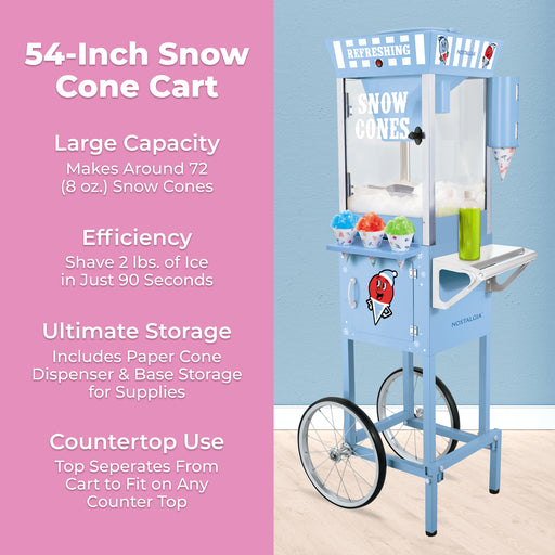 Nostalgia Classic Retro Snow Cone Maker - Aqua - 9469009