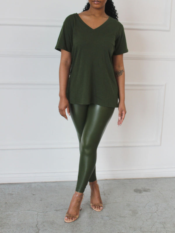 Entro Black Faux Leather Leggings in Green Bay WI - Enchanted Florist