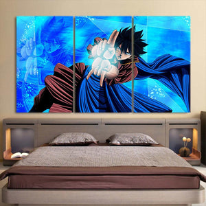 Fairy Tail Zeref Black Wizard Glowing Blue 3pcs Canvas Print