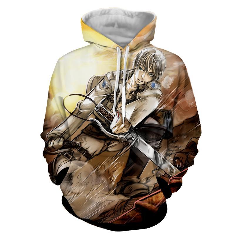 Attack On Titan Exhausted Eren Dope Fan Art Full Print Hoodie ...