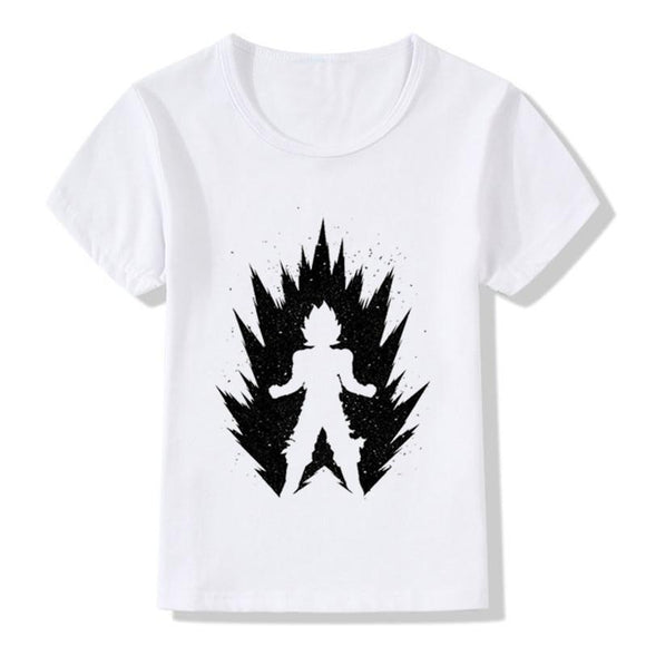 Dragon Ball Z Super Saiyan Shadow Vegeta Kids White T Shirt Justanimethings