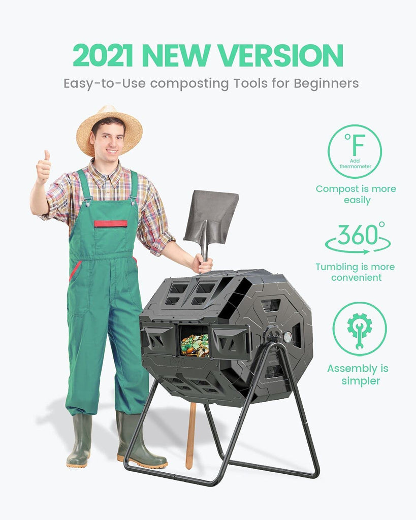 クーポン利用&送料無料 2021 Upgraded Tumbling Composter with