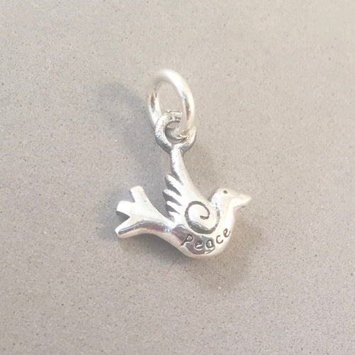 Dove bracelet charm 925 silver loop openwork