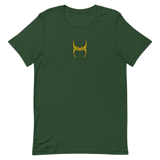 God of Mischief Crown Embroidered T-Shirt