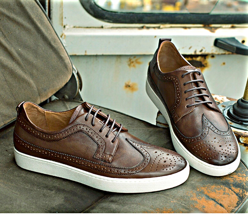 Brown Wingtip Sneakers – Motif Stylez