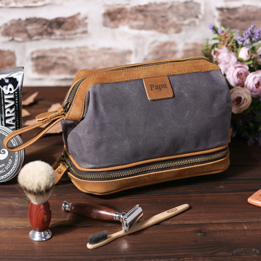 Personalized Toiletry Bag Canvas Cosmetic Bag Monogrammed Dopp Kit Travel  Size Toiletry Bag Mens Toiletry Bags