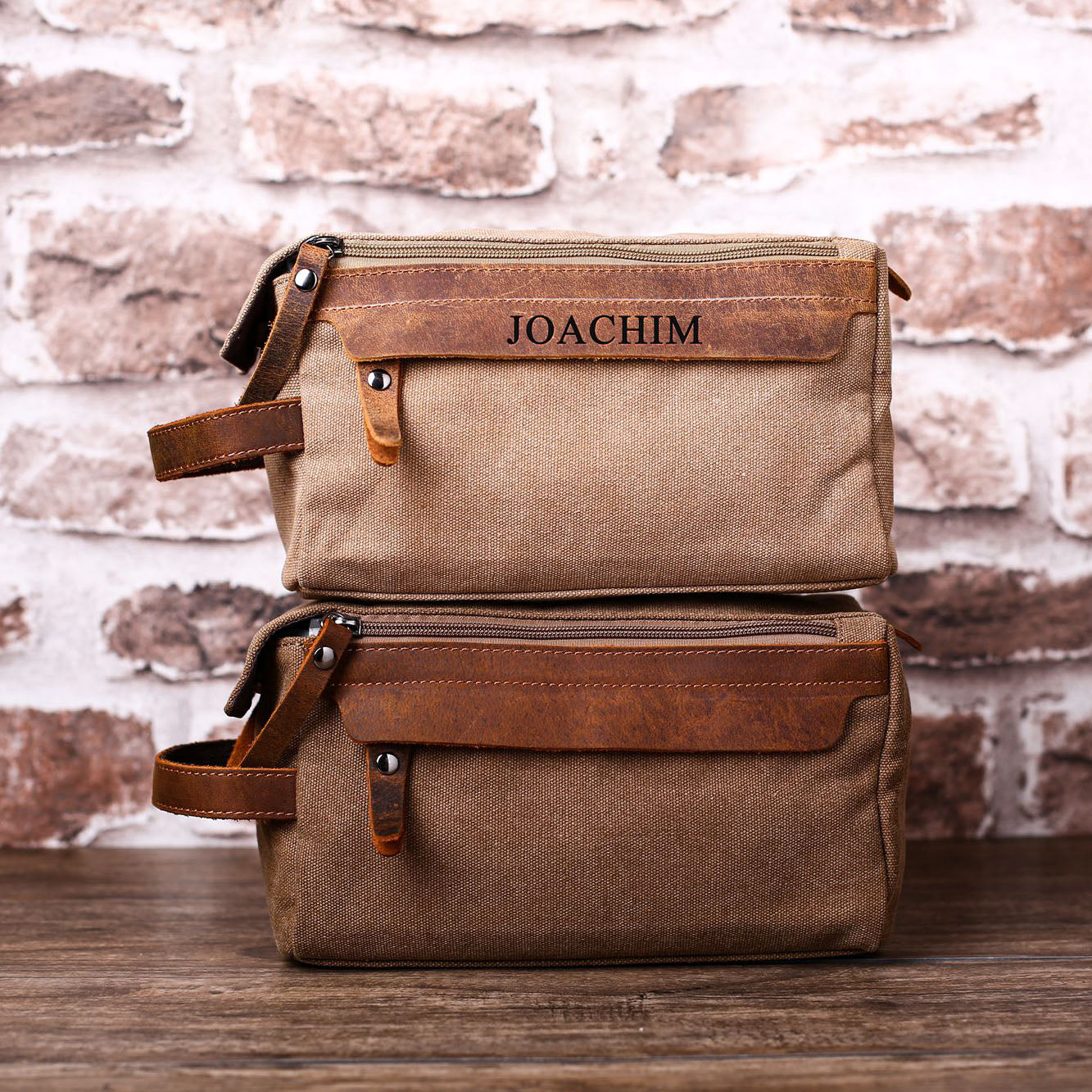 personalized dopp kit leather