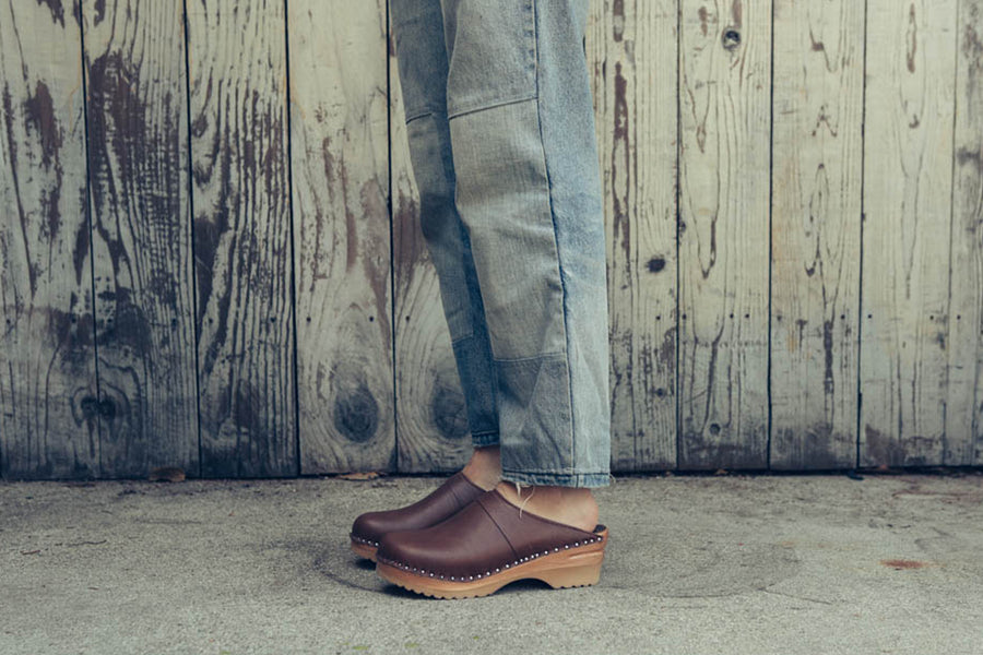 vegan wooden clogs