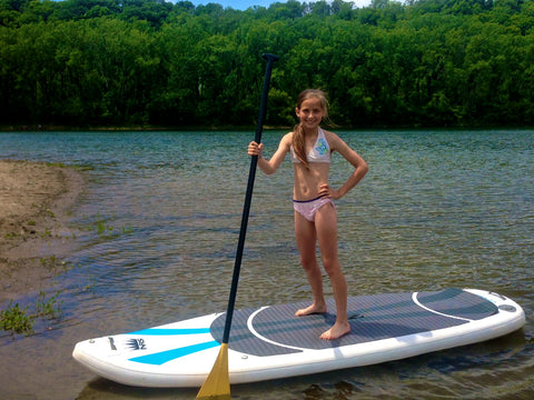 Sunshine giving the SUP a try.
