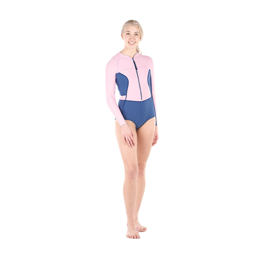 Mystique Neoprene Long-Sleeve One-Piece Swimsuit - Women's