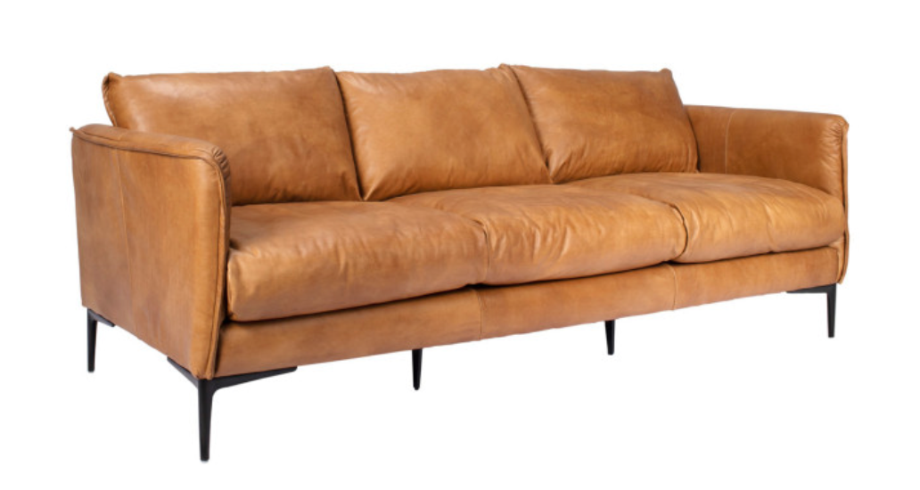 valmar tobacco leather sofa