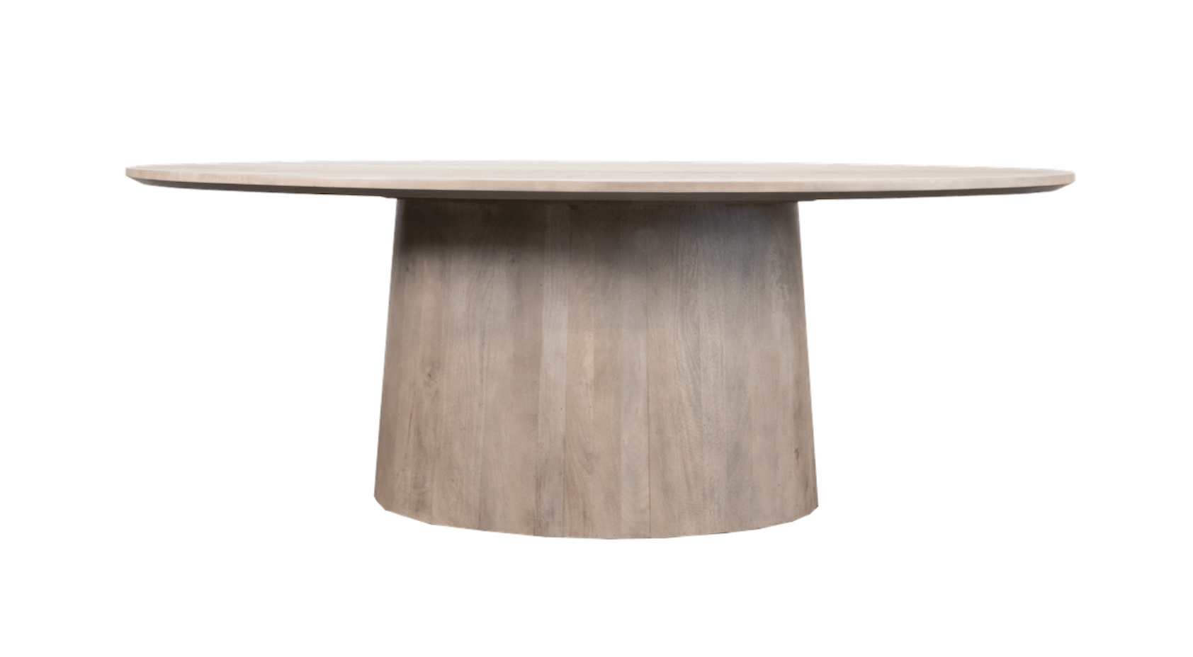 Designer Ash - Ancona Range Round Dining table 120cm - 160cm diameter - 4cm  thick top with central ash pedestal leg