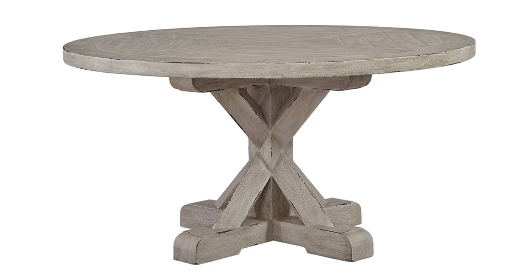 Branham 60 Round Mahogany Trestle Dining Table Chantille Gray Classic Carolina Home