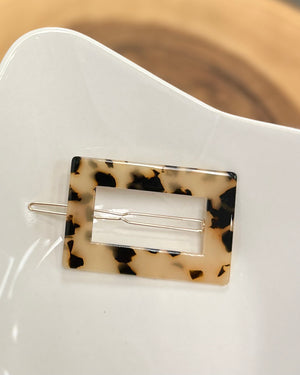 Acetate Rectangle Hair Clip - Z Boutique