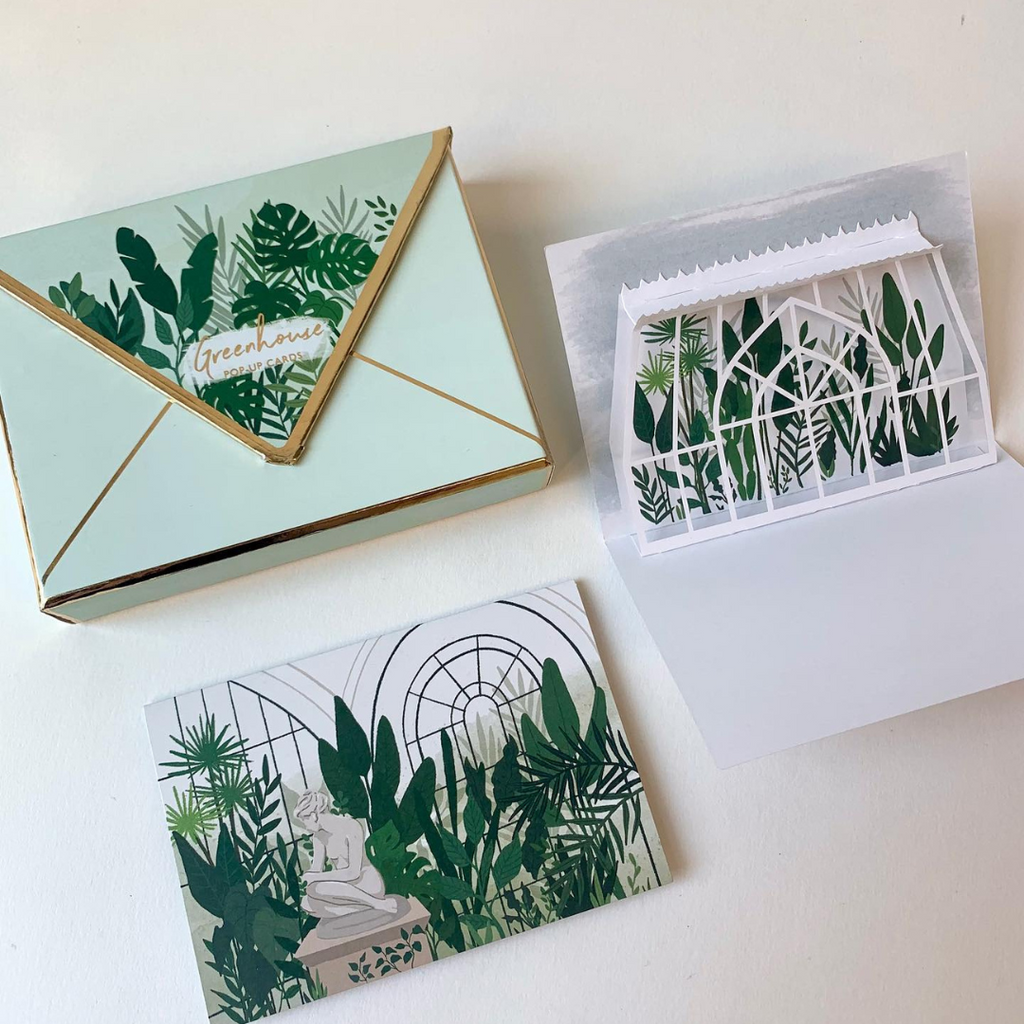 Green House 3D Pop Up Greeting Card