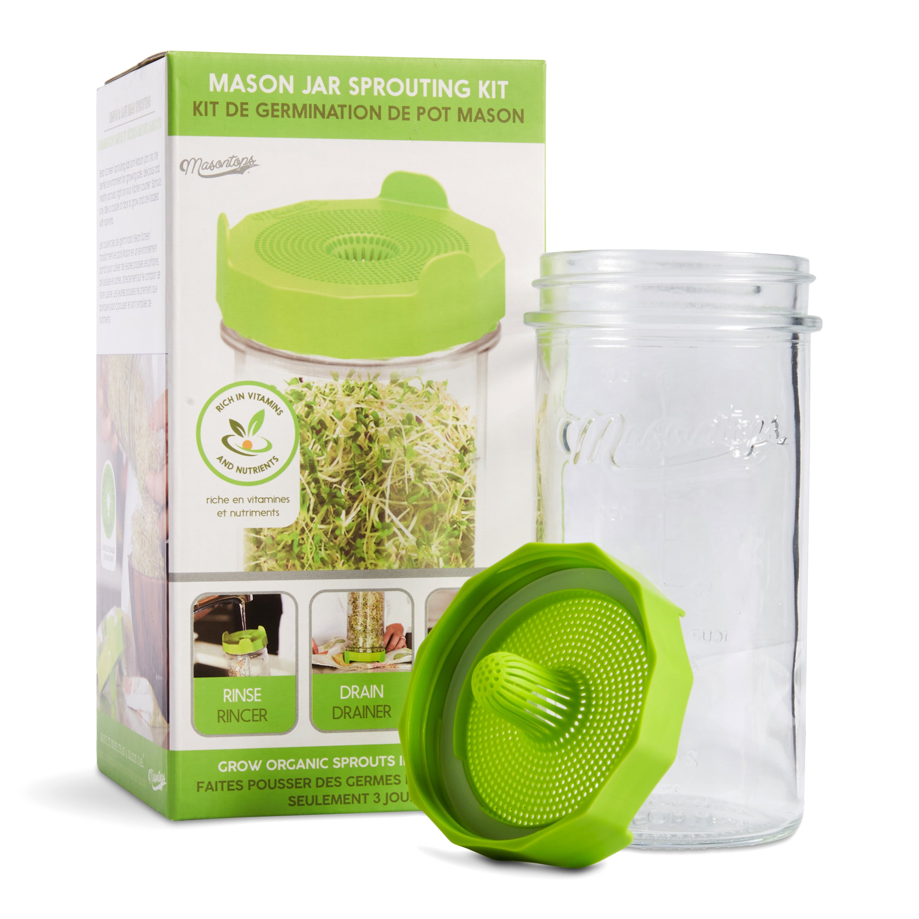 Single Jar Sprouting Kit with Seeds