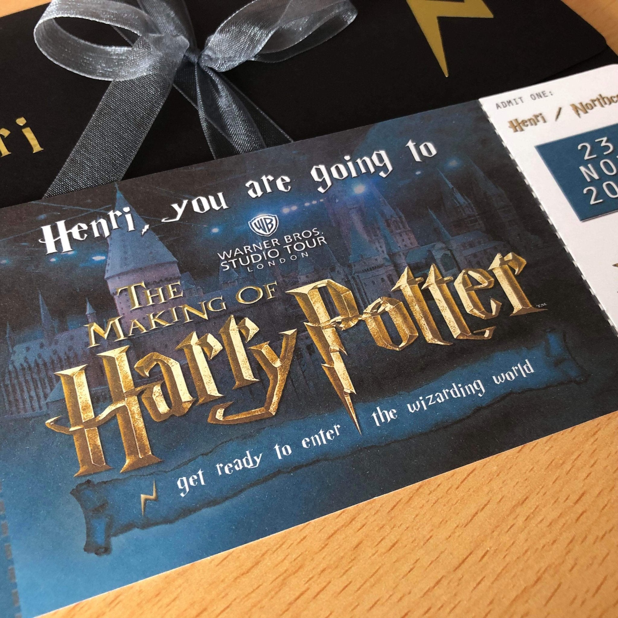 Surprise Trip Ticket Harry Potter Studio Tour Wonderland Occasions