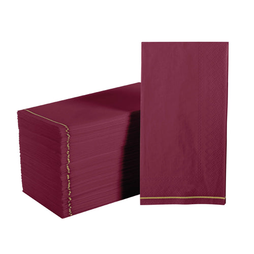 Red, Green, Burgundy, Gold Stripe Wrapping Paper