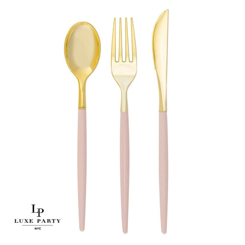 Luxe Party Neo Classic Clear and Silver Plastic Cutlery Set