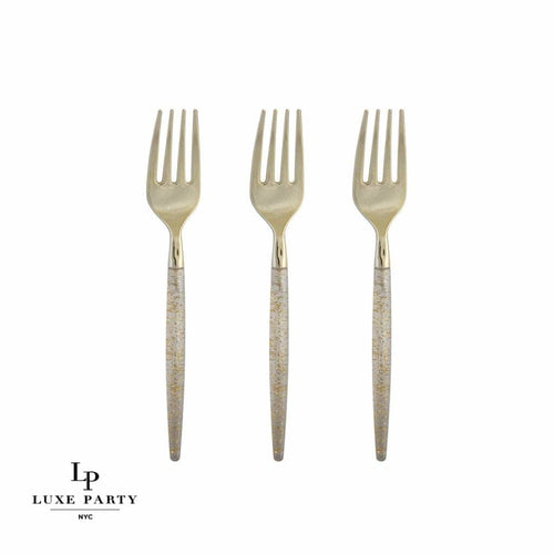 Luxe Party Neo Classic Clear and Silver Plastic Cutlery Set