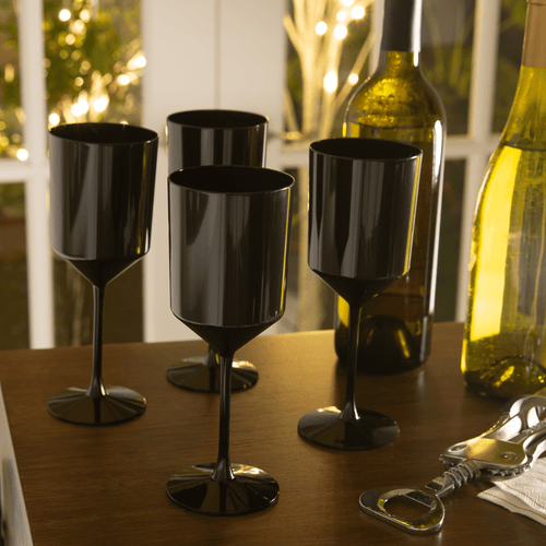 Upscale Round White 12 Oz. Plastic Wine Goblets  6 Cups - Luxe Party NYC –  Elegance - Fine Tableware