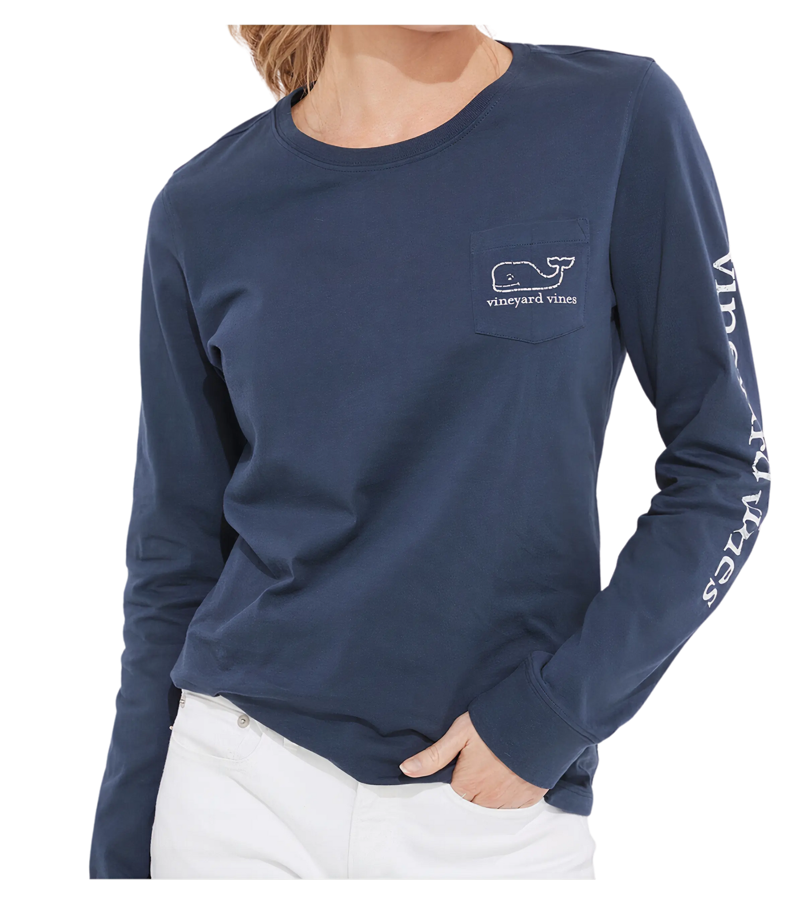 Vineyard Vines Shirt Womens Small Top Blue Whale Boat Boating Preppy Ladies