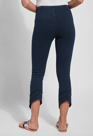 Lyssé, Women's Crop Legging (Dark Blue) - Global Pursuit