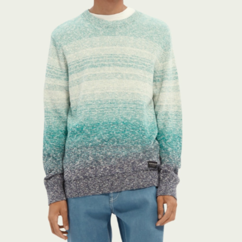 Scotch & Soda, Men's Gradient Cotton-Blend Sweater (Blue)