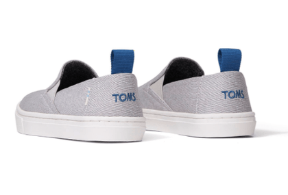 Toms, Kids Luca Slip-On Shoes (Drizzle Grey) - Global Pursuit