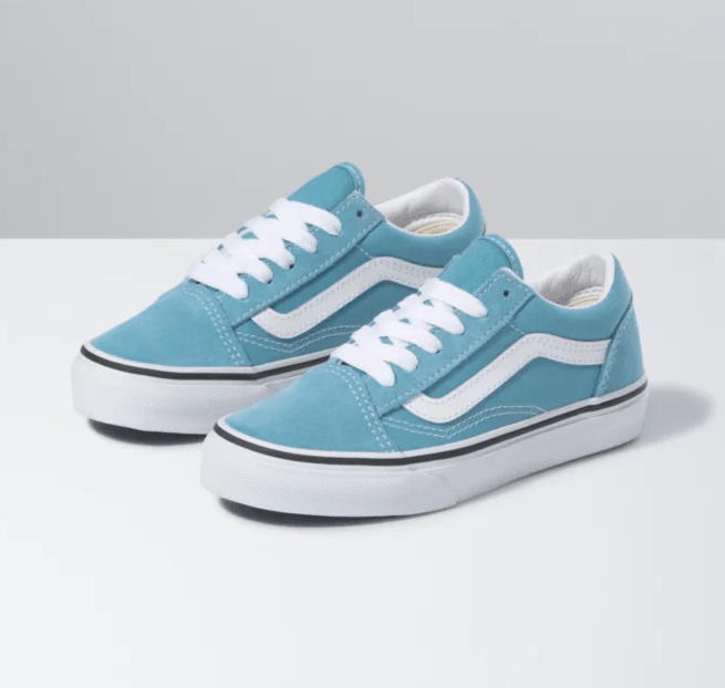 Junior Old Skool (White and Blue) - Global Pursuit