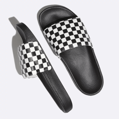 Fremhævet Jeg har en engelskundervisning mode Vans, Men's Slide-On Checkerboard Sandal (Black/White) - Global Pursuit