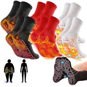 1/6Pairs Tourmaline Slimming Health Sock Winter Elastic Thermal Self-Heating Sock Health Care Socks Short Sock Magnetic Therapy - McShopRD