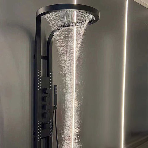 Cascada AquaTech Elite 80" Multifunction Circular Shower Panel System - Cascada Showers