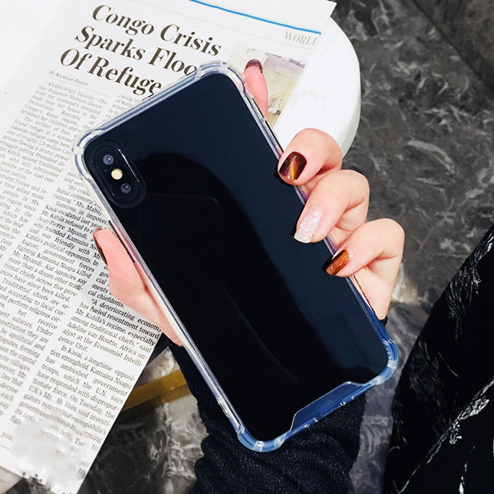 coque iphone xr miroir silicone