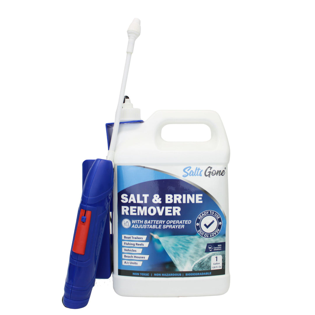 Combination Pack: 2 Gallons Salts Gone™, Hose End Sprayer, Motor Flush