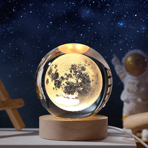 3D Moon Crystal Ball Lamp - That Organized Home - Crystal Ball Lamp