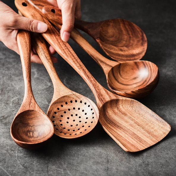 WOODEN KITCHEN UTENSIL SET – That Organized Home