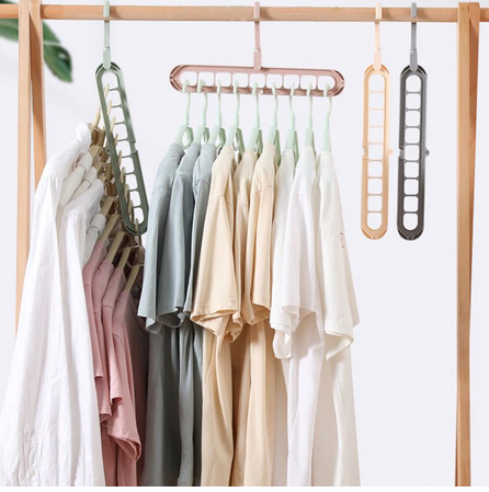 Buy MILLENSIUM Multipurpose 5 in 1 Hangers for Wardrobe Cloth Hanger, Shirt  Hanger for Clothes Hanging Space Saving Cloth Organizer for Wardrobe  Foldable Hangers for Clothes (Pack of 2) Online at Best